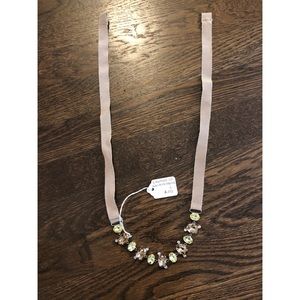 MaxMara fabric and jeweled necklace
